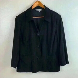 JM Collection unlined jacket with button front. Size 18